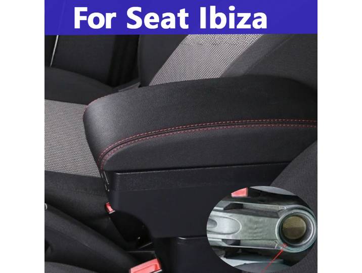 Boîte d'accoudoir pour Seat Ibiza, compatible avec Seat Ibiza 6J et Ibiza 6L, boîte de rangement automobile, pièces de rechange, accessoires intérieurs pour voiture