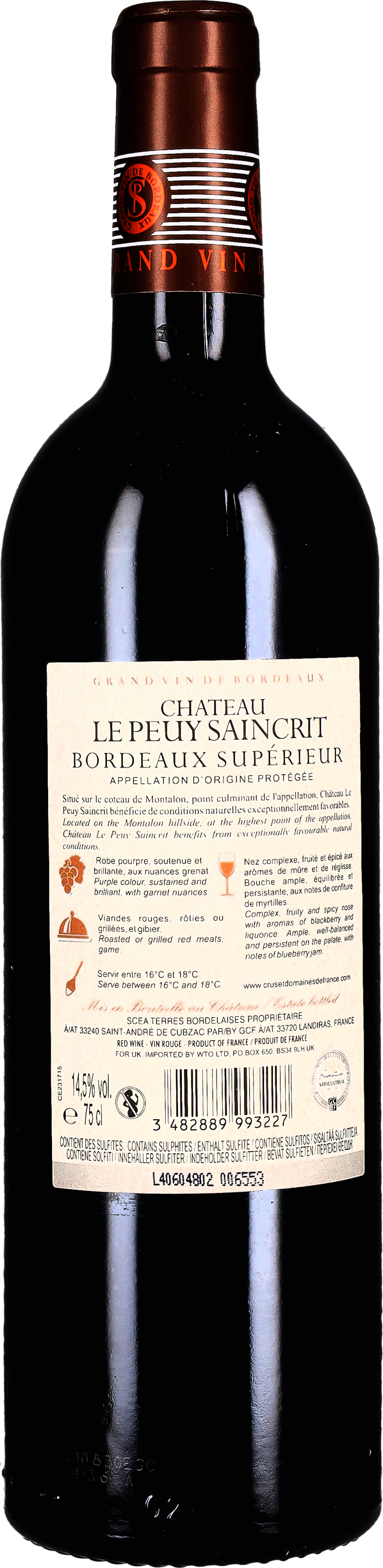 Chateau Le Peuy Saincrit Bordeaux Superieur 2020