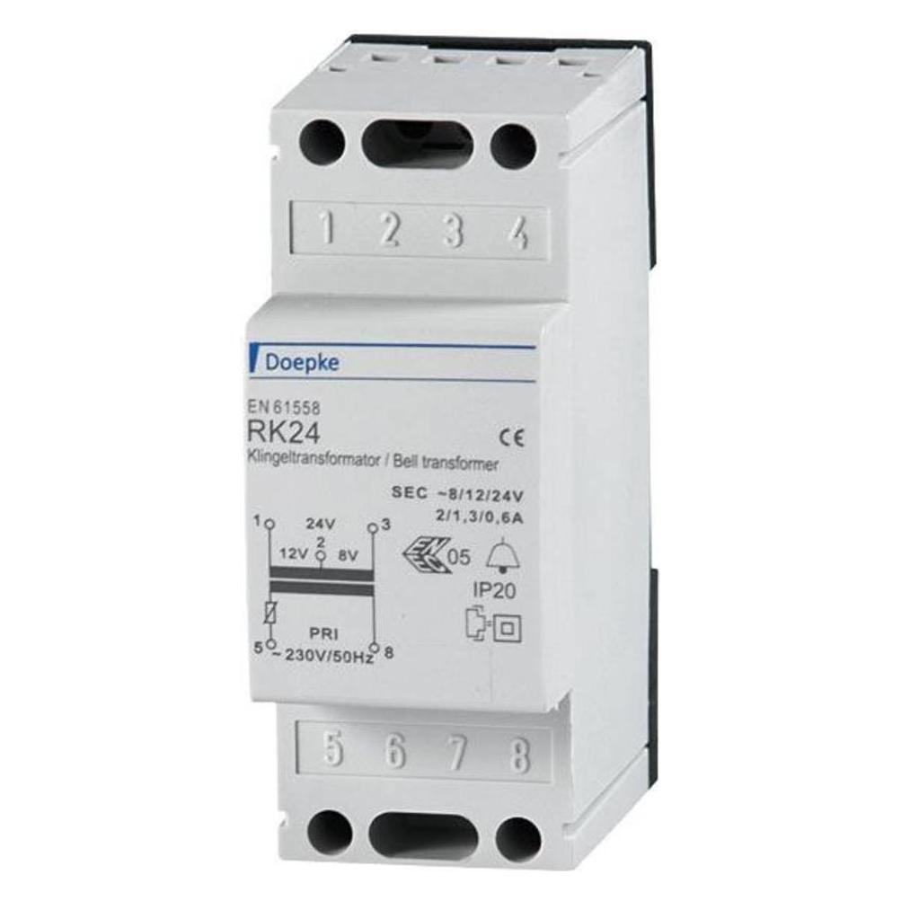 Doepke RK 24 Klingeltransformator 2A/1.3A/0.6A 8V/12V/24V 09980654 (09980654)