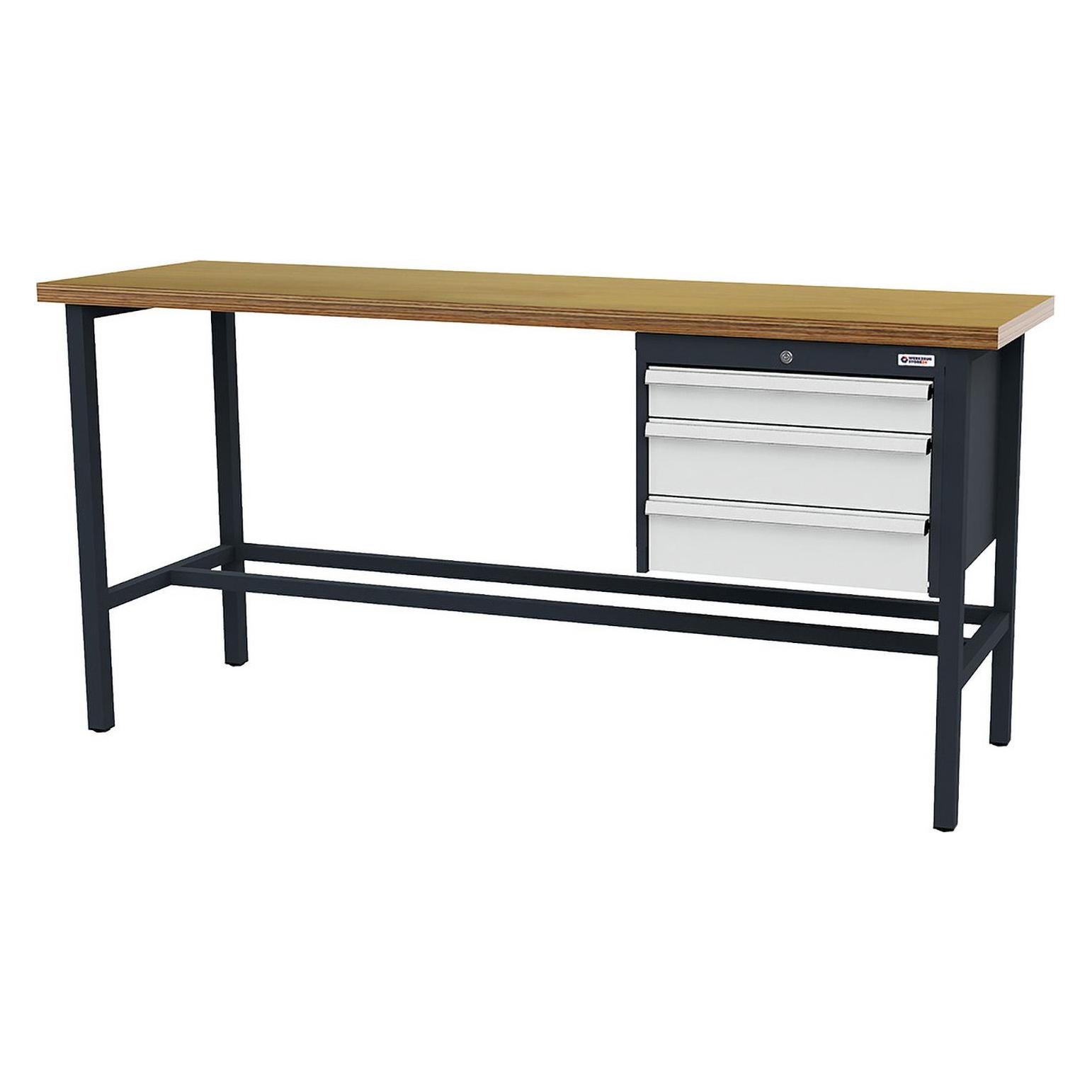 Werkzeugstore24 Arbeitstisch Schubladen: 1 x 100 2 x 150B x T x H 2.000 x 600 x 960 mm - -100395 (200 cm, 60 cm) (WS24-100395)