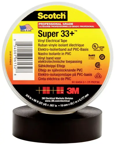 3M SUPER33+-19X20 Isolierband Scotch Schwarz (L x B) 20m x 19mm 1St.