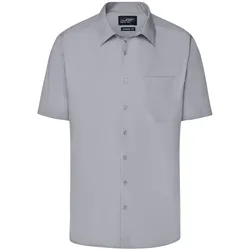 Herren Business Hemd kurzarm "JN644" - L - steel