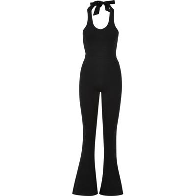 Jumpsuit URBAN CLASSICS "Urban Classics Damen", Damen, Gr. 4XL, US-Größen, schwarz, 95% Baumwolle, 5% Elasthan, unifarben, Overalls Jumpsuit