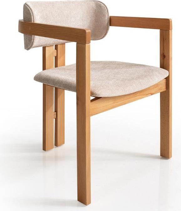 Designer eetkamerstoel AEA in beige met polstering