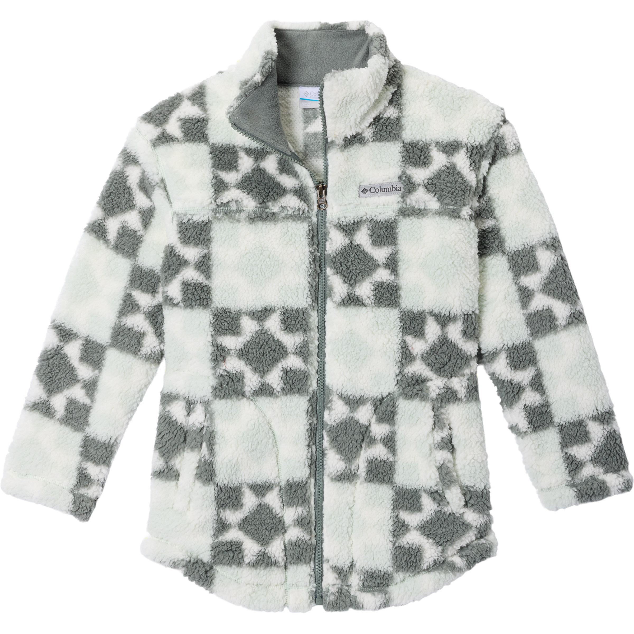 Columbia West Bend Printed Kinder Fleecejacke blau Größe 132 Trekking Atmungsaktiv