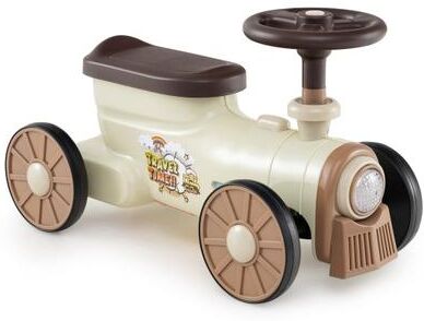 Costway Ride on Toy with Steering Wheel and Train Whistle Sound Button-Beige
