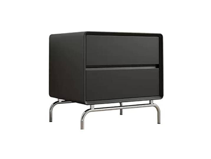 YCCHAH Bett mit Stauraum Indoor Kreative Einfache Doppel Schublade Nachttisch Schlafzimmer Schrank Wohnzimmer Mode Beistelltisch Schwarz Desktop