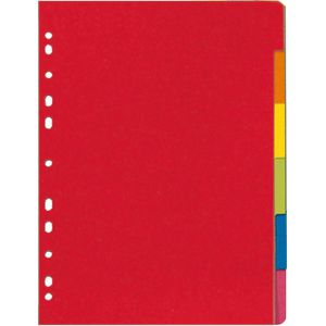 Herlitz Register 11078078, A4, blanko, Karton, 6-teilig, vollfarbig