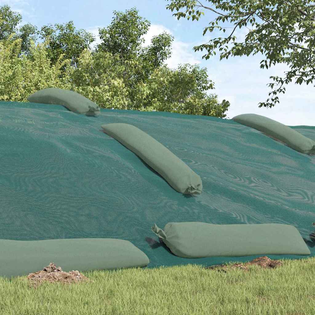 vidaXL Bâche pour silo Vert 8 x 5 m HDPE