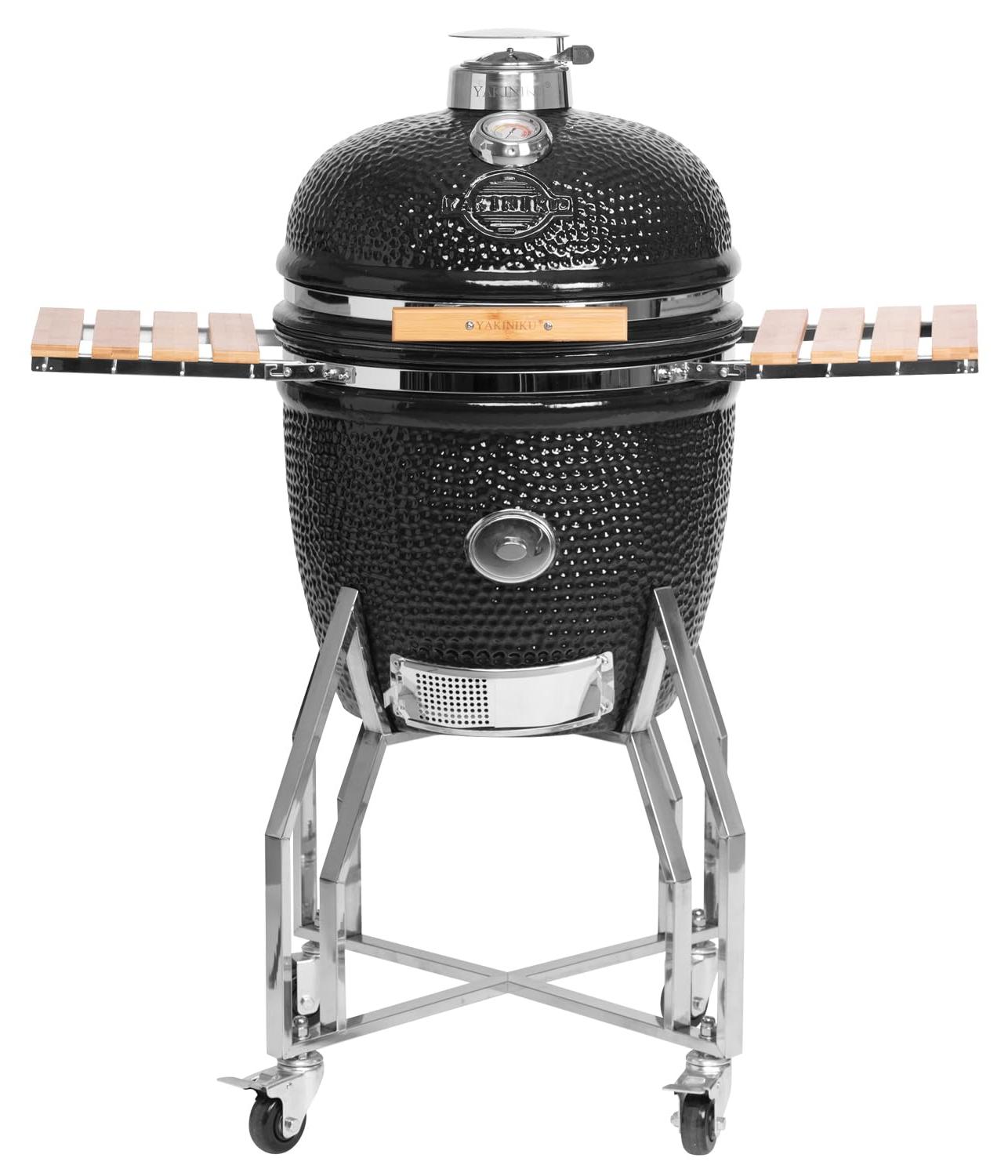 Grill, Kamado, Groß, 19 Zoll, Komplettset - Holzkohle - Keramik, Metall