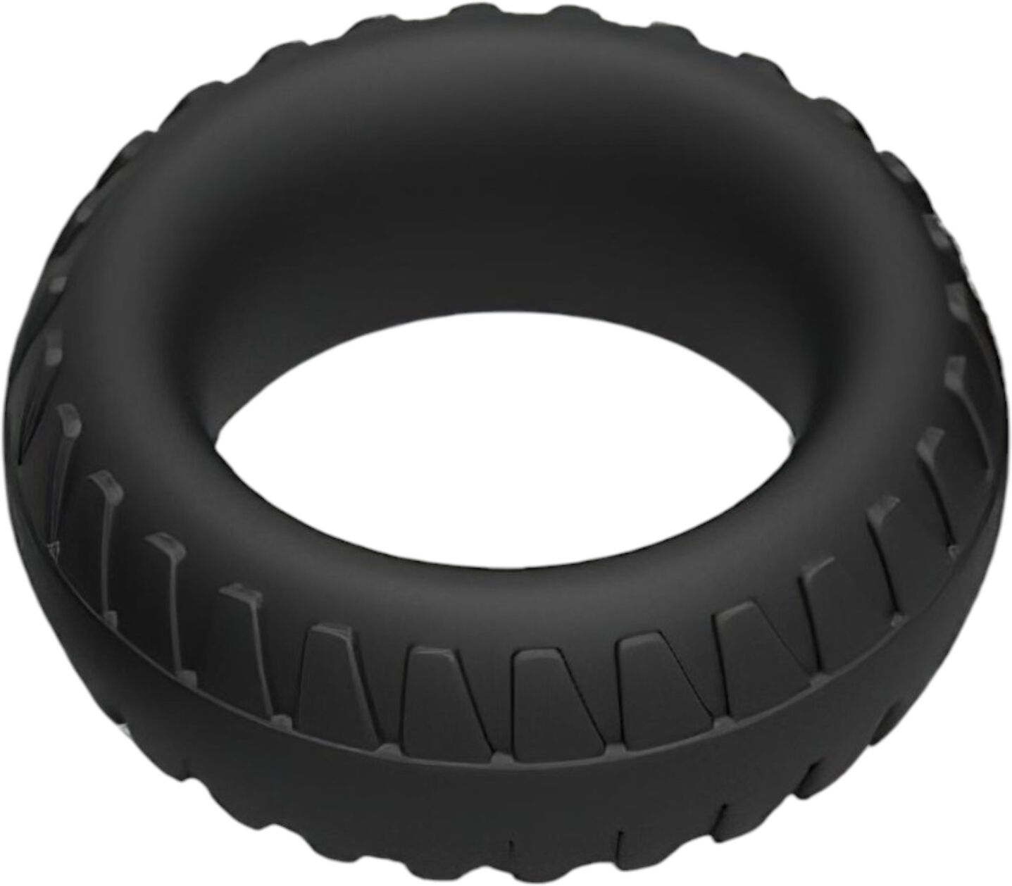 Pulselock Forge - tyre-tread-patterned silicone penis ring (black) - 30 mm