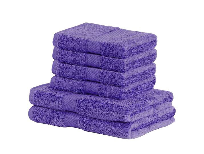 Handtuchset Amby 6-teilig Violett/Violett