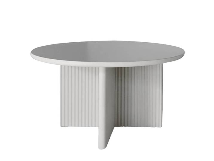 Couchtisch rund Ø 80cm Grau/Beige