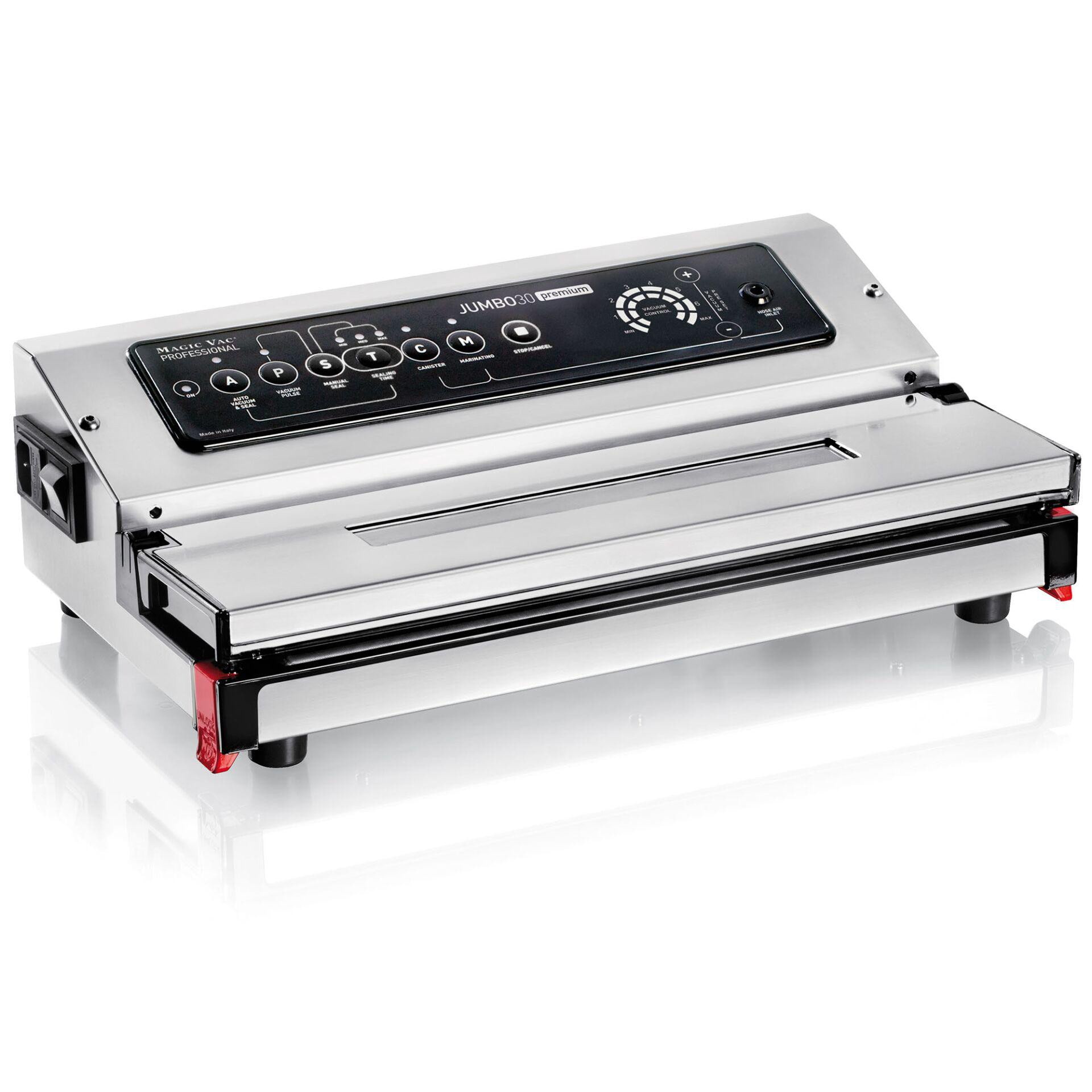 Magic Vac Jumbo 30 Premium V792PK1 Profi Vakuumiergerät aus Edelstahl mit Doppelpumpe und 30 cm Schweißnaht