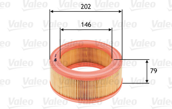 Valeo Luftfilter 585642 Filtereinsatz 79mm Für Nissan Ford Renault Trucks Vaughall Citroën Ac