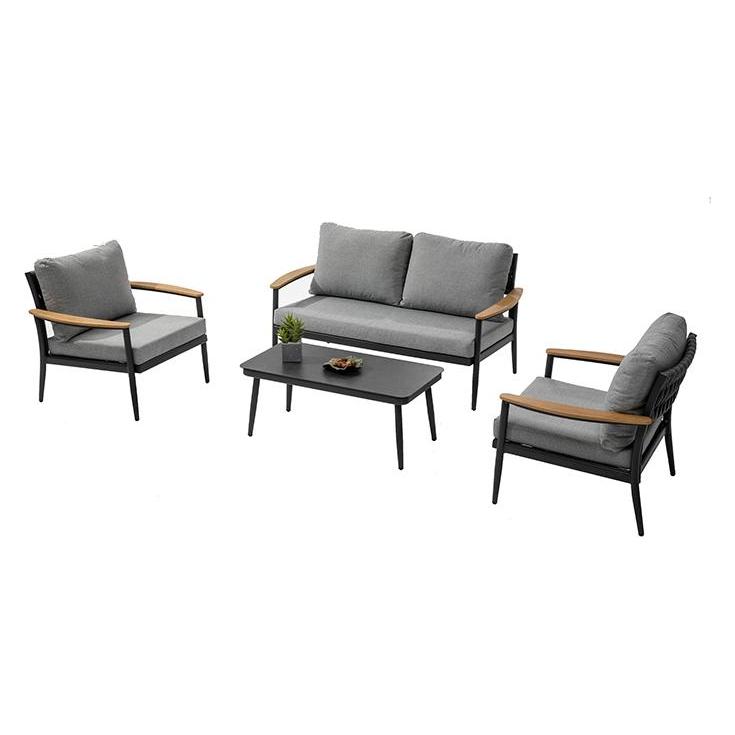 Acamp 57234 lyon Lounge Set 4-teilig anthrazit (572347)
