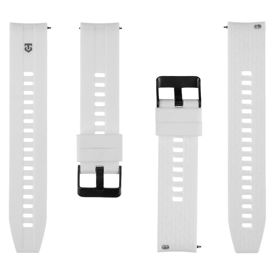Tactical Strap - Quick Release Silicone Band 20mm White (20 mm, Silikon) (57983125839)