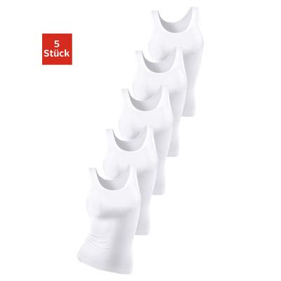 Unterhemd, Damen, Gr. 50/52, N-Gr, weiß, Doppelripp, Obermaterial: 100% Baumwolle, PETITE FLEUR BY LASCANA, unifarben, körpernah, tiefer Rundhals, Unterhemden Unterhemd, weiche Doppelripp-Qualität, tiefer Rundhalsausschnitt