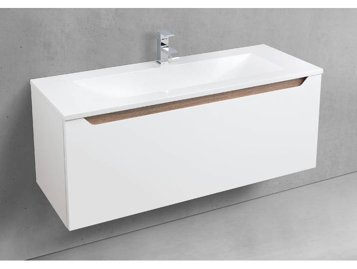 Badmöbel Set 120 cm Waschtisch mit Unterschrank grifflos
