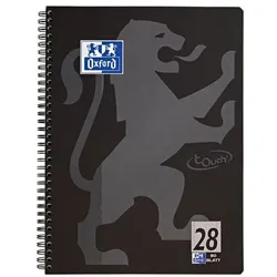 Oxford Collegeblock »Touch« A4+ kariert, Optik-Papier schwarz