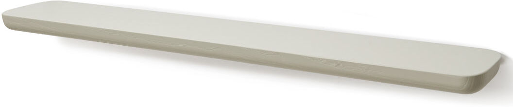 Atipico Acrocoro Ash Solid Wood Floating Shelf Off White 2.8cm H x 48cm W x 21.5cm D