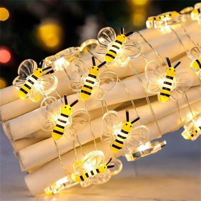Combo Retail Shop Bee Lights, Battery Operated Bee String Lights For Bedroom, Plants, Patios, Wedding, Xmas Decorative String Lights warm Light battery 2m20led