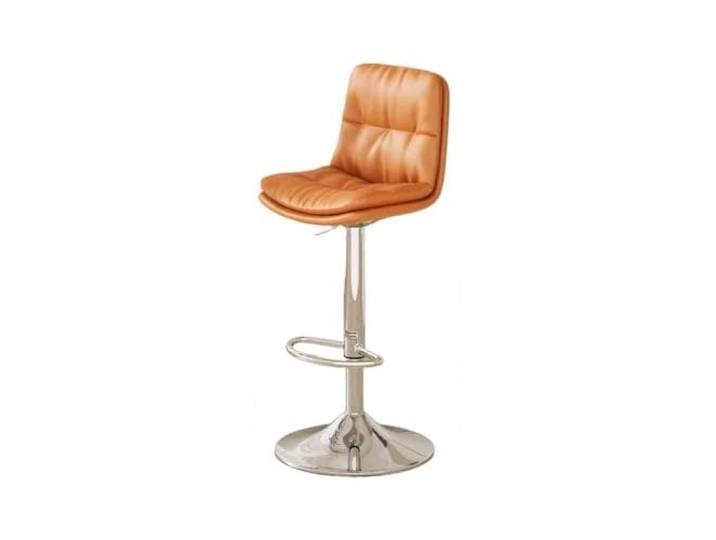 Barstühle Rückenlehne Lift Bar Eisen Kücheninsel Stuhl Barhocker(Orange)