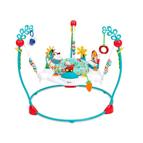 Baby Einstein Farm Explorers Jump & Learn Barnyard 2-in-1 jumper met interactief speelgoed, muziek, lichten en geluiden voor baby's van 6-12 maanden
