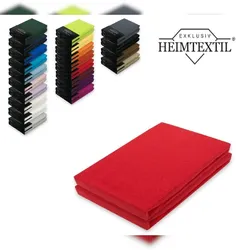 EXKLUSIV HEIMTEXTIL Marke Topper Jersey Spannbettlaken Doppelpack 200x220 cm Rot
