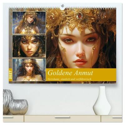 Goldene Anmut. Verträumt, sinnlich und verführerisch (hochwertiger Premium Wandkalender 2027 DIN A2 quer), Kunstdruck in Hochglanz