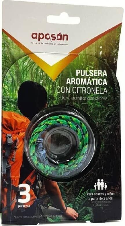 APOSAN Aposán Pulsera Citronela Adulto 3 uds