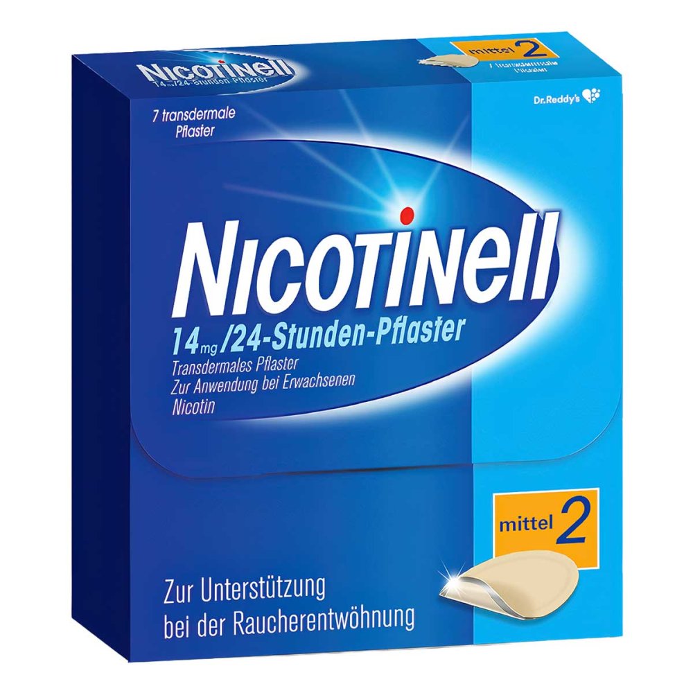 Cooper Consumer Health Deutschland GmbH Nicotinell 14mg/24-Stunden-Nikotinpflaster, Mittel (2) 03764531
