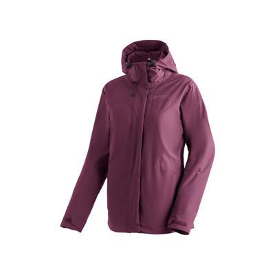 Regenjacke MAIER SPORTS "Metor 3in1 W", Damen, Gr. 40, magenta, 100% Polyester (recycelt), Jacken Regenjacke, warme Damen Jacke mit Kapuze, Winterjacke wasserdicht atmungsaktiv