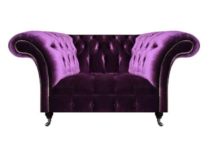 JVmoebel Chesterfield-Sessel Lila Chesterfield Lehnsessel für stilvolles Wohnen (Sessel), Made in Europa