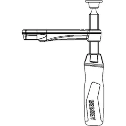 Bessey, Schraubstock + Zwinge, Gleitbügel komplett GZ20 mit 2K-Griff Ausladung 100 mm