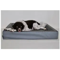 Bia Kunstleer Hoes Hondenmand Grijs (Hund), Hundebett + Katzenbett
