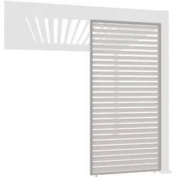 Weide Horizontale Lamellenwand Für Pergola Aus Aluminium 3 Maße Ivory Sand1.23 Meter