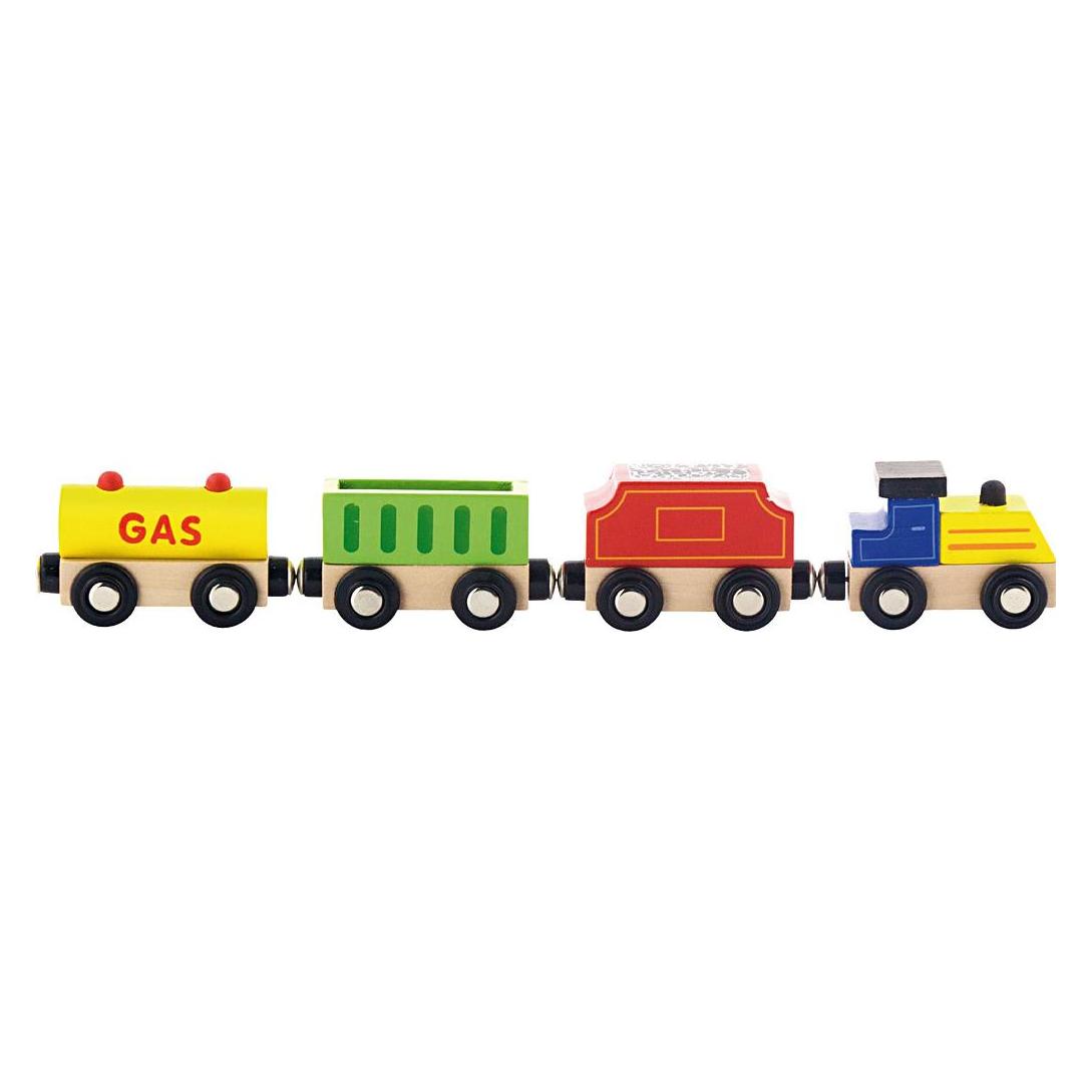 Viga Toys Holzeisenbahn Güterzug (50820)