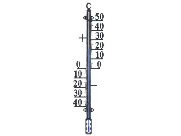 Nature thermometer ABS zwart