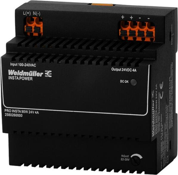 Weidmüller PRO INSTA 96W 24V 4A voeding MaxGuard 2580260000