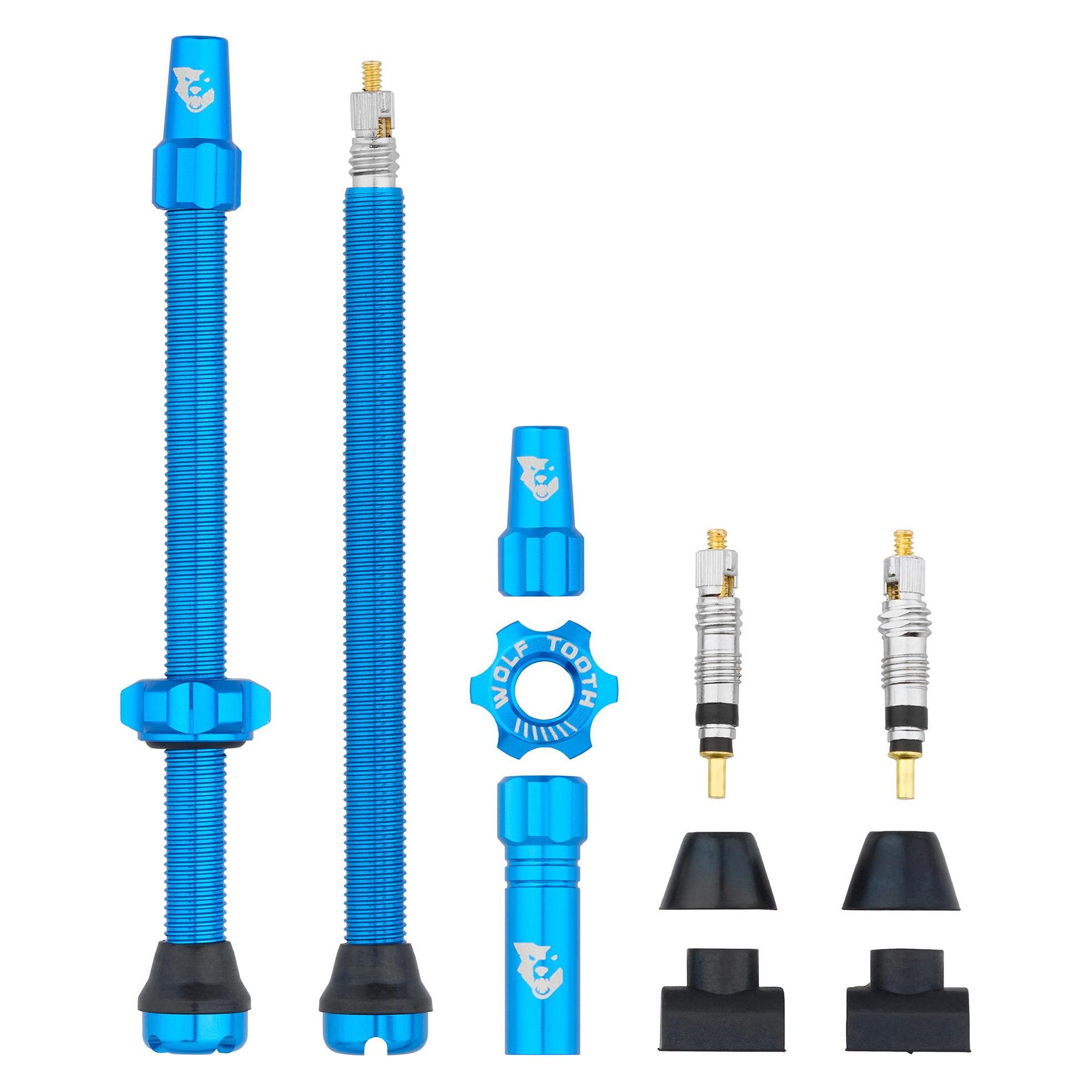 Wolf Tooth Tubeless Valve Stem Ventile, Presta, 80mm, 2 Stk., blue (66571262)