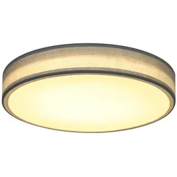 DECKENLEUCHT LED 12W 3000K Stoffschirm Modern Rund Ø30CM