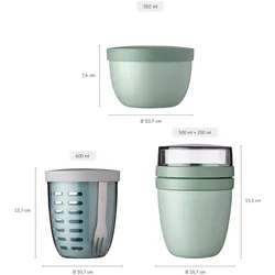 Mepal Lunchpot, Fruitpot und Snackpot Ellipse, Lunchbox, Blau