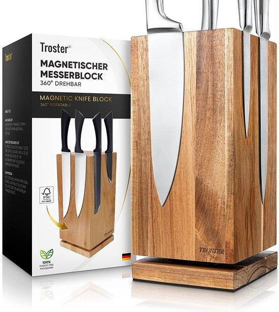 Famanu Magnetisch Messenblok van Acaciahout met Antislipondergrond
