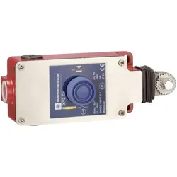 TE Sensors Kabel-Schutzschalter 2-Öffner, Schalter + Taster, Rot