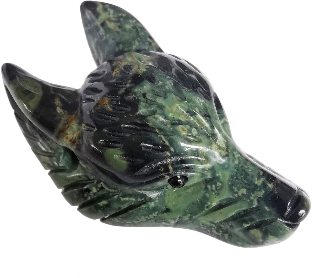 Solidchoice Kambaba Jasper Wolf Hoofd Beeldje 40mm