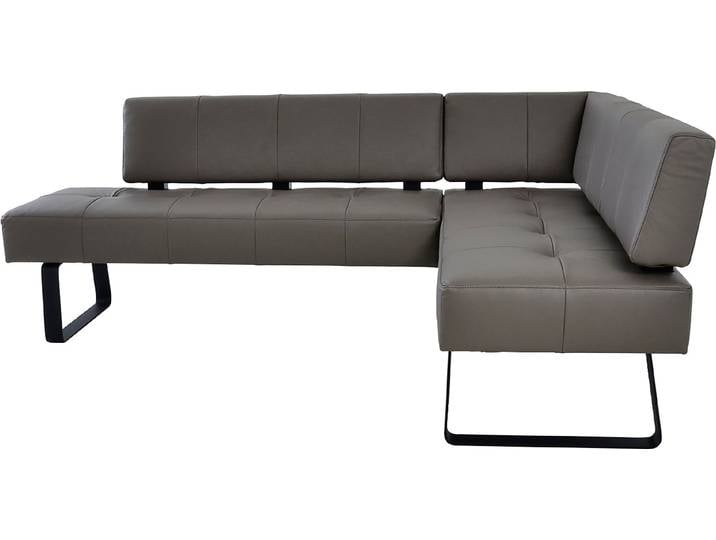 Eckbank, Long-Life-Leder, Braun, 227×165 cm, Sandwichbauweise, Klassisch Modern, K+W-Polstermöbel