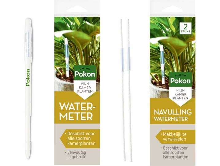Pokon Vochtmeter voor Kamerplanten incl. 2 navullingen - Watermeter - Geeft aan wanneer jouw Planten water nodig hebben