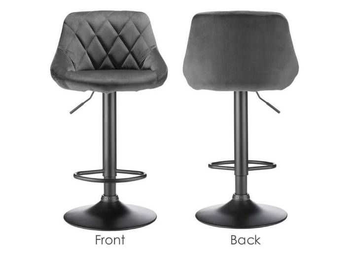 Tabourets de Bar - NAIXIAFU - Lot de 2 - Gris - Hauteur réglable - Assise en Pilou