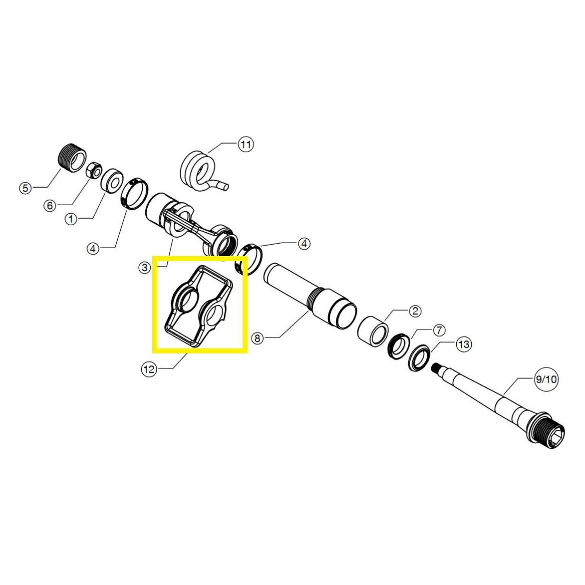 Crankbrothers Pedal Wing Flügel, innen, Level 11, Ti (40102389)